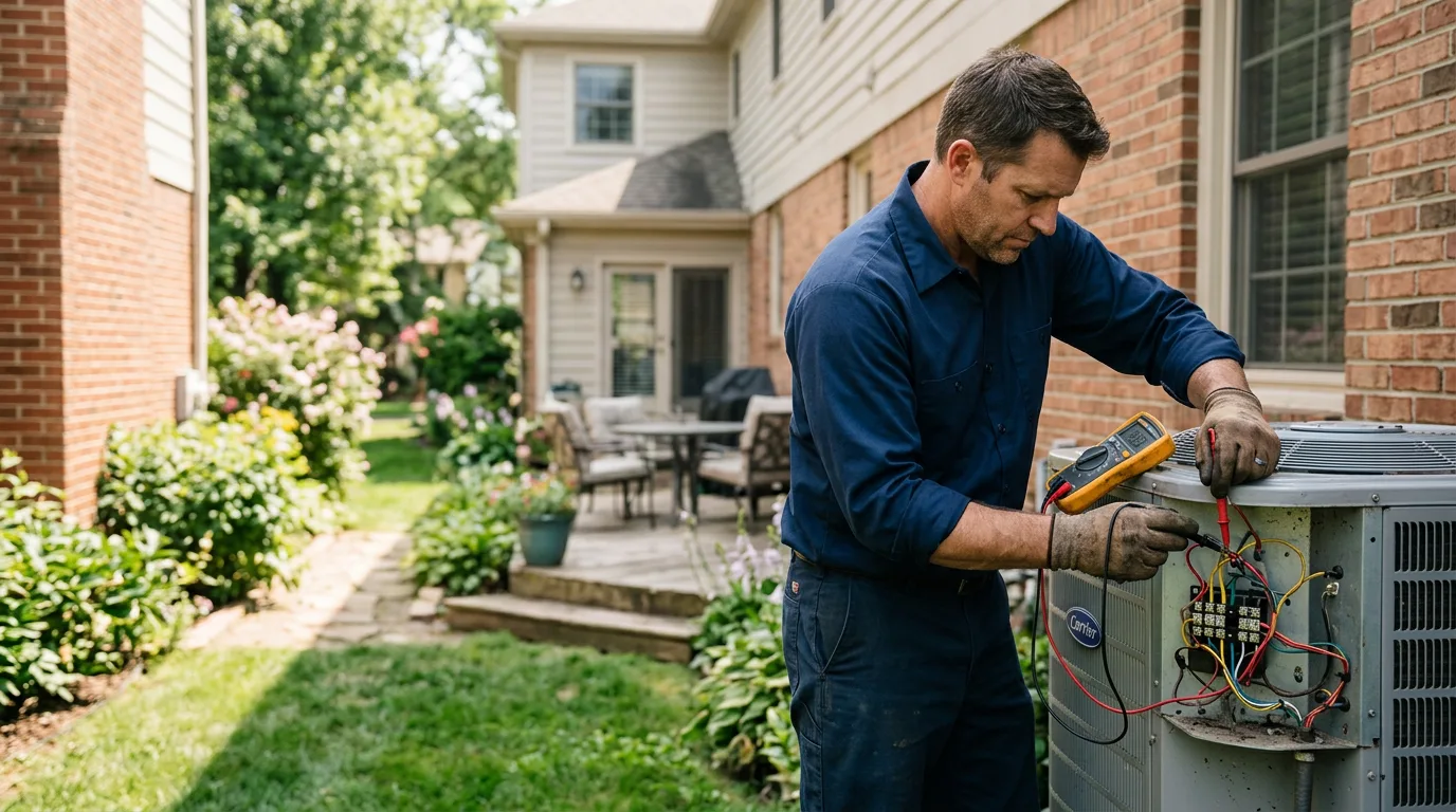 HVAC technician working near Elton, WI